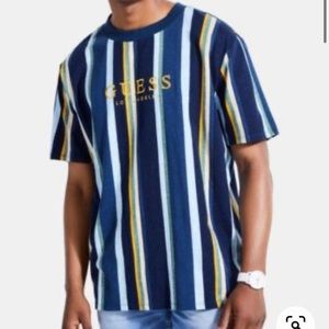 Guess Originals Stripped Logo T-Shirt Medium